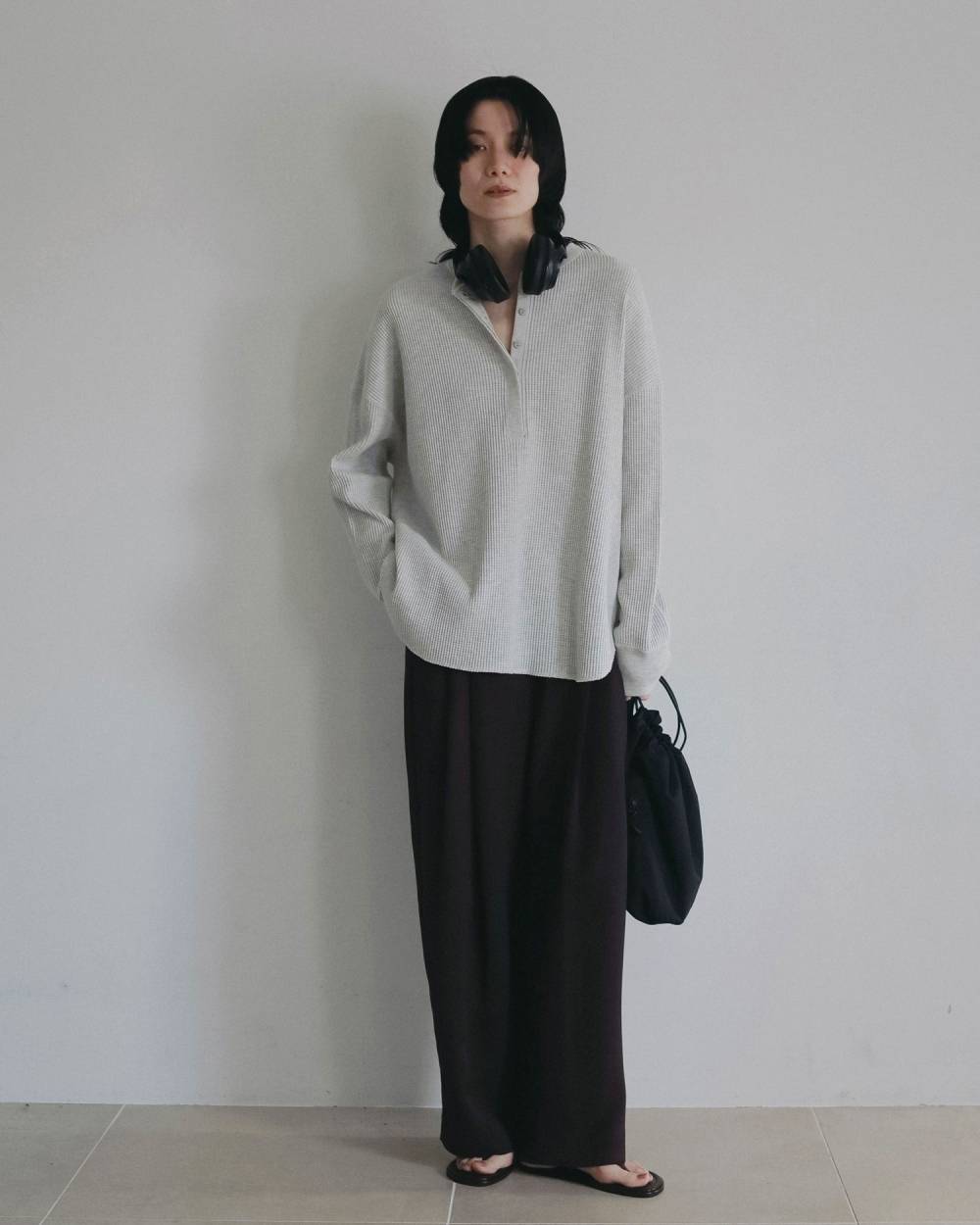 Waffle Loose Henleytops Waffle Loose Henleytops,ワッフル ルーズ ヘンリートップス,62620605,トップス,オーバートップス,ànuke,アンヌーク,lifes,ライフズ,26ss,26fall,26aw