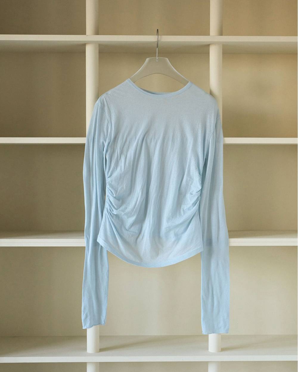 Gather Compact Tops Gather Compact Tops,ギャザー コンパクト トップス,62620608,トップス,薄手,カットソー,ànuke,アンヌーク,lifes,ライフズ,26ss,26fall,26aw