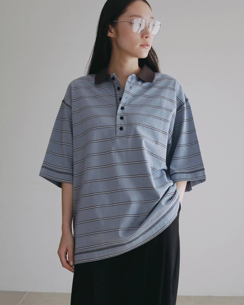 Border Loose Polotops Border Loose Polotops,ボーダー ルーズ ポロトップス,62620613,トップス,ポロトップス,ボーダー,柄,ànuke,アンヌーク,lifes,ライフズ,26ss,26fall,26aw