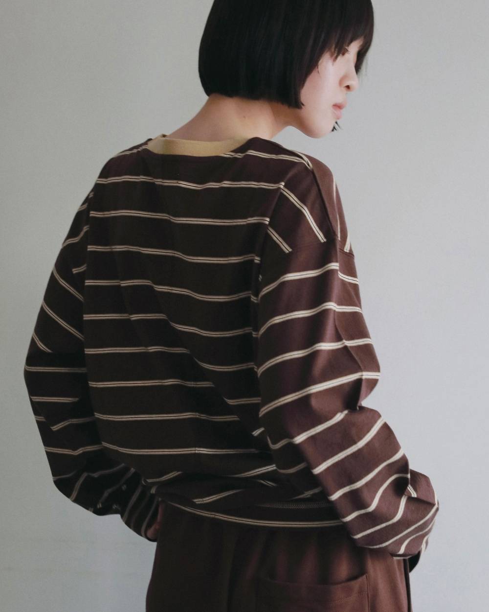 Border Loose Long T-shirts Border Loose Long T-shirts,ボーダー ルーズ ロング Tシャツ,62620620,トップス,Tシャツ,ロンT,ボーダー,柄,ànuke,アンヌーク,lifes,ライフズ,26ss,26fall,26aw