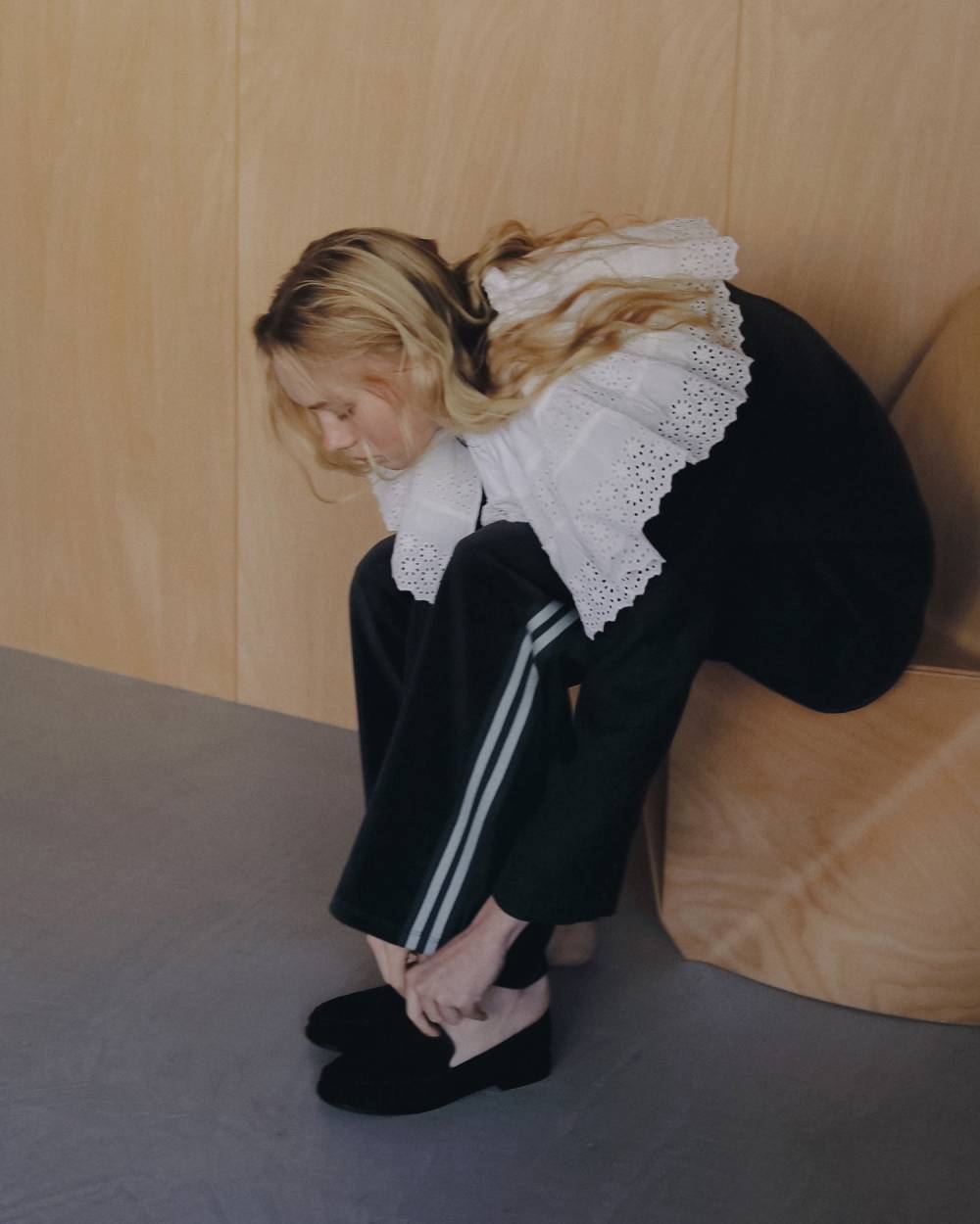 Velour Track Pants Velour Track Pants,ベロア トラック パンツ,62620704,ボトム,パンツ,ワイドパンツ,ànuke,アンヌーク,lifes,ライフズ,26ss,26fall,26aw