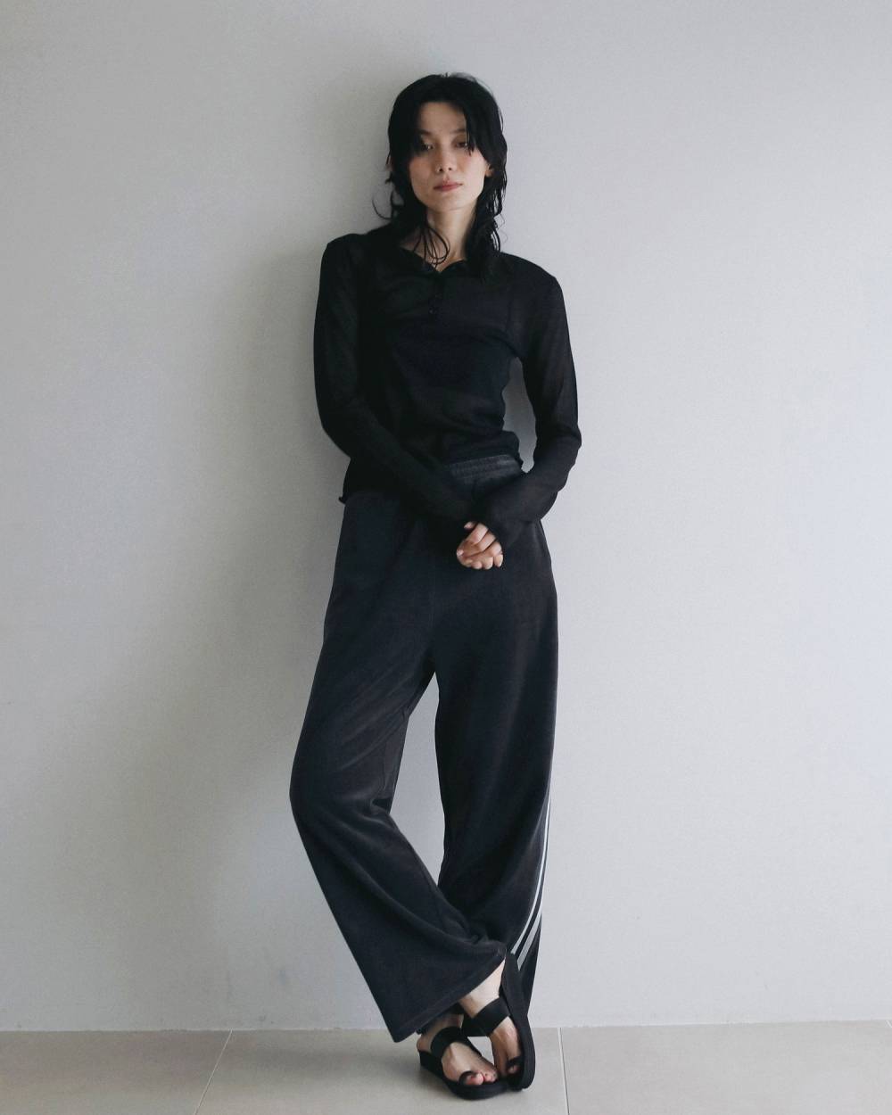 Velour Track Pants Velour Track Pants,ベロア トラック パンツ,62620704,ボトム,パンツ,ワイドパンツ,ànuke,アンヌーク,lifes,ライフズ,26ss,26fall,26aw