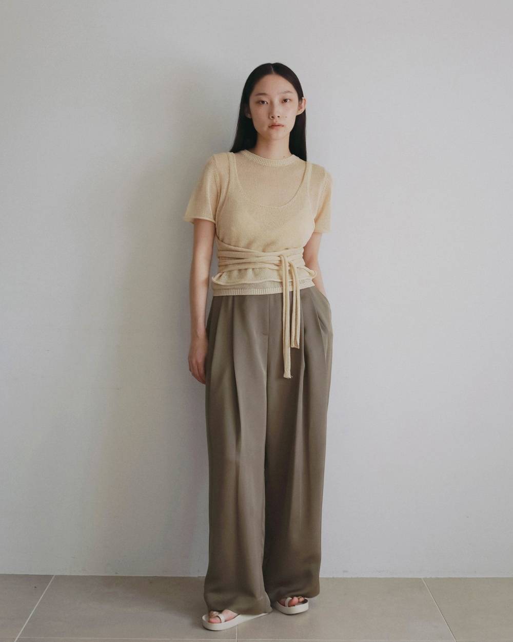 Twill Satin Pants Twill Satin Pants,ツイル サテン パンツ,62620708,ボトム,パンツ,ワイドパンツ,ànuke,アンヌーク,lifes,ライフズ,26ss,26fall,26aw