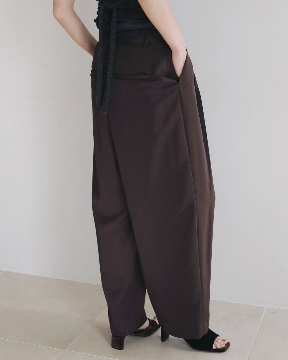 Twill Satin Pants Twill Satin Pants,ツイル サテン パンツ,62620708,ボトム,パンツ,ワイドパンツ,ànuke,アンヌーク,lifes,ライフズ,26ss,26fall,26aw