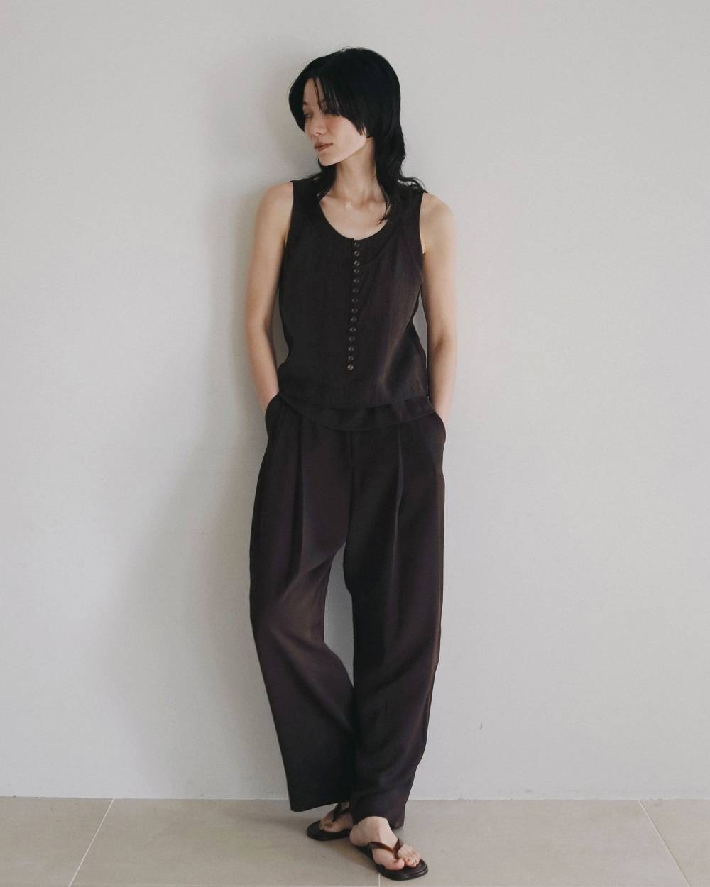 Twill Satin Pants Twill Satin Pants,ツイル サテン パンツ,62620708,ボトム,パンツ,ワイドパンツ,ànuke,アンヌーク,lifes,ライフズ,26ss,26fall,26aw