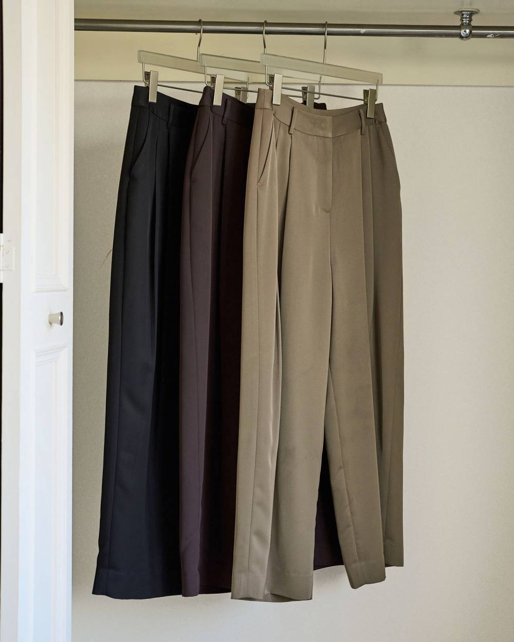 Twill Satin Pants Twill Satin Pants,ツイル サテン パンツ,62620708,ボトム,パンツ,ワイドパンツ,ànuke,アンヌーク,lifes,ライフズ,26ss,26fall,26aw
