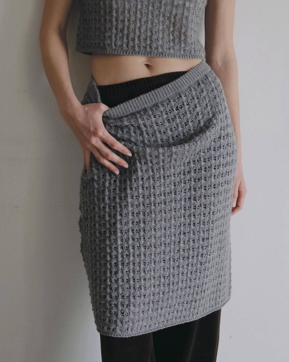 Pattern Knit Skirt Pattern Knit Skirt,パターン ニット スカート,62620802,ボトム,スカート,ニットスカート,ànuke,アンヌーク,lifes,ライフズ,26ss,26fall,26aw