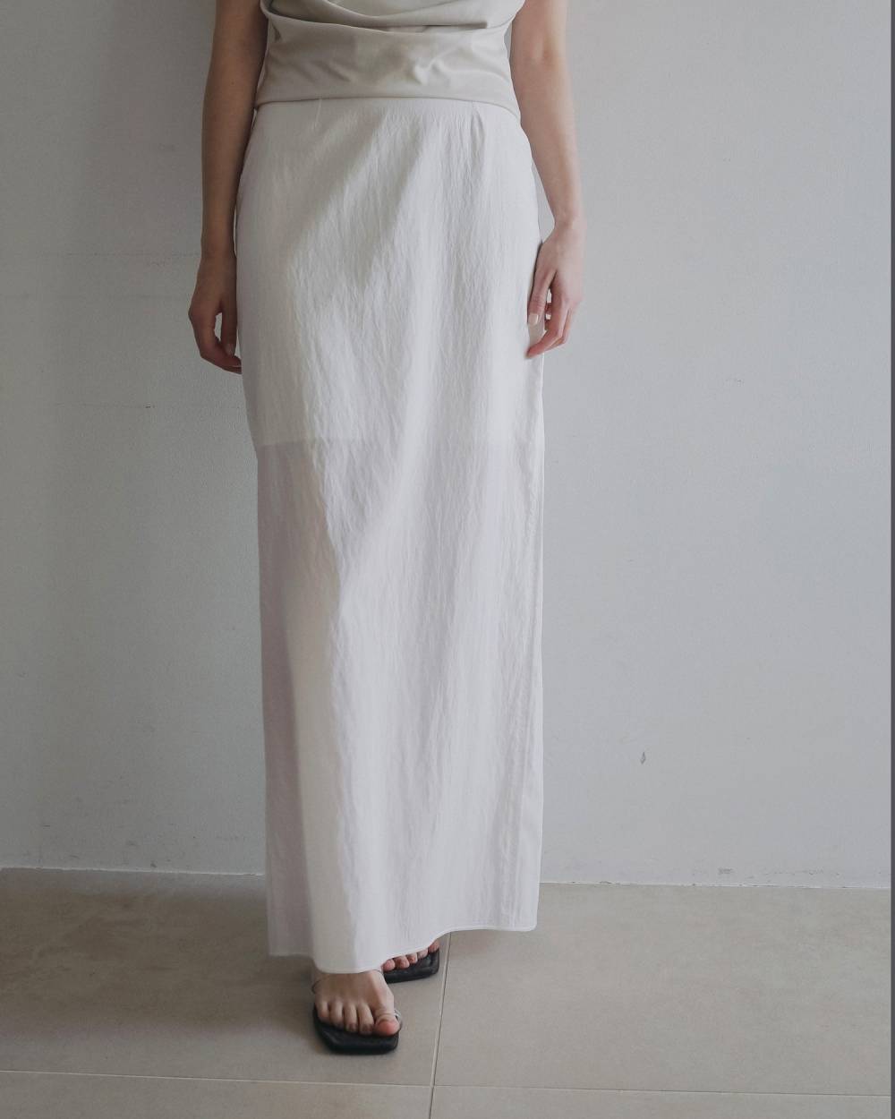 Sheer Pencil Skirt Sheer Pencil Skirt,シアー ペンシル スカート,62620806,ボトム,スカート,透け感,ànuke,アンヌーク,lifes,ライフズ,26ss,26fall,26aw