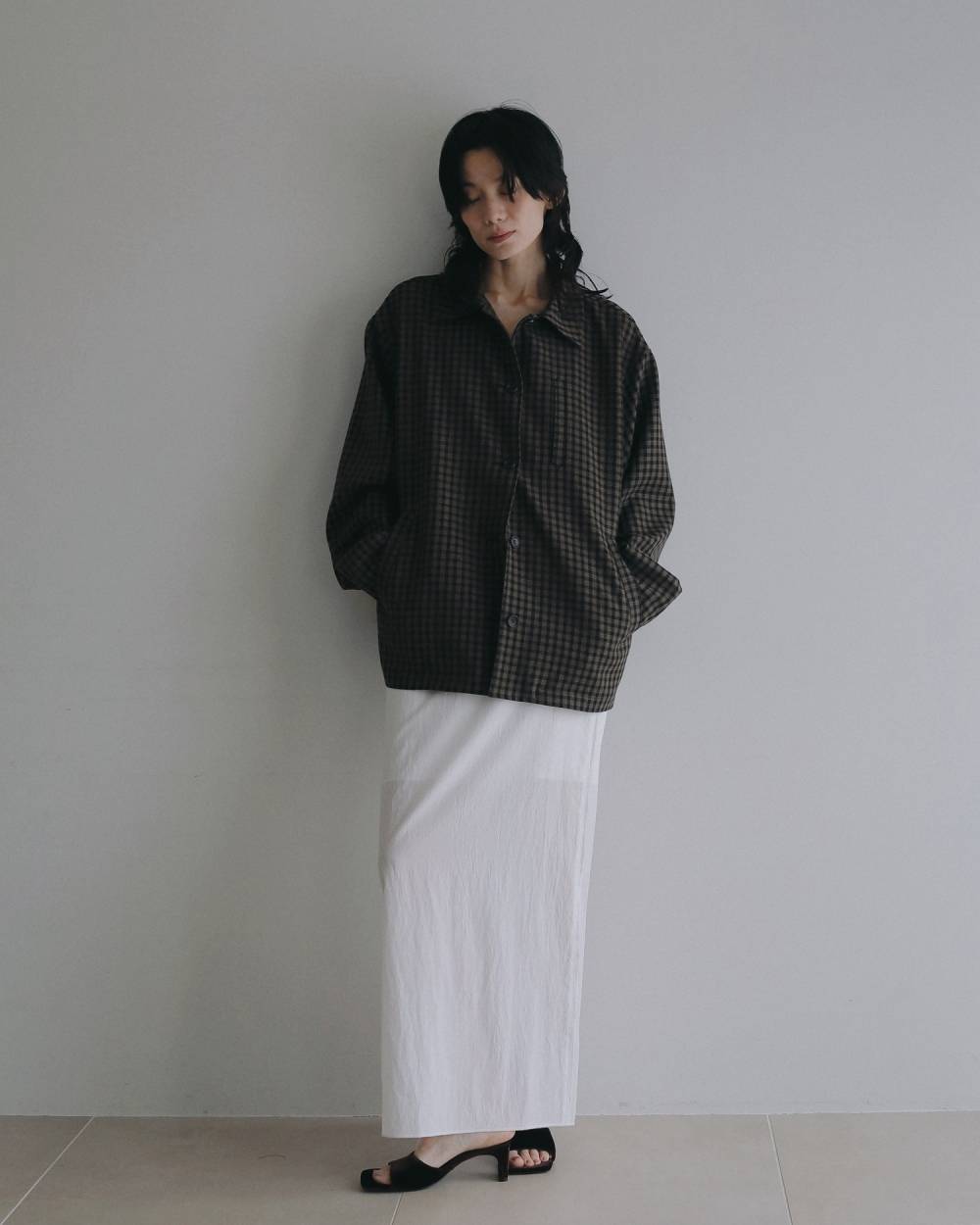 Sheer Pencil Skirt Sheer Pencil Skirt,シアー ペンシル スカート,62620806,ボトム,スカート,透け感,ànuke,アンヌーク,lifes,ライフズ,26ss,26fall,26aw