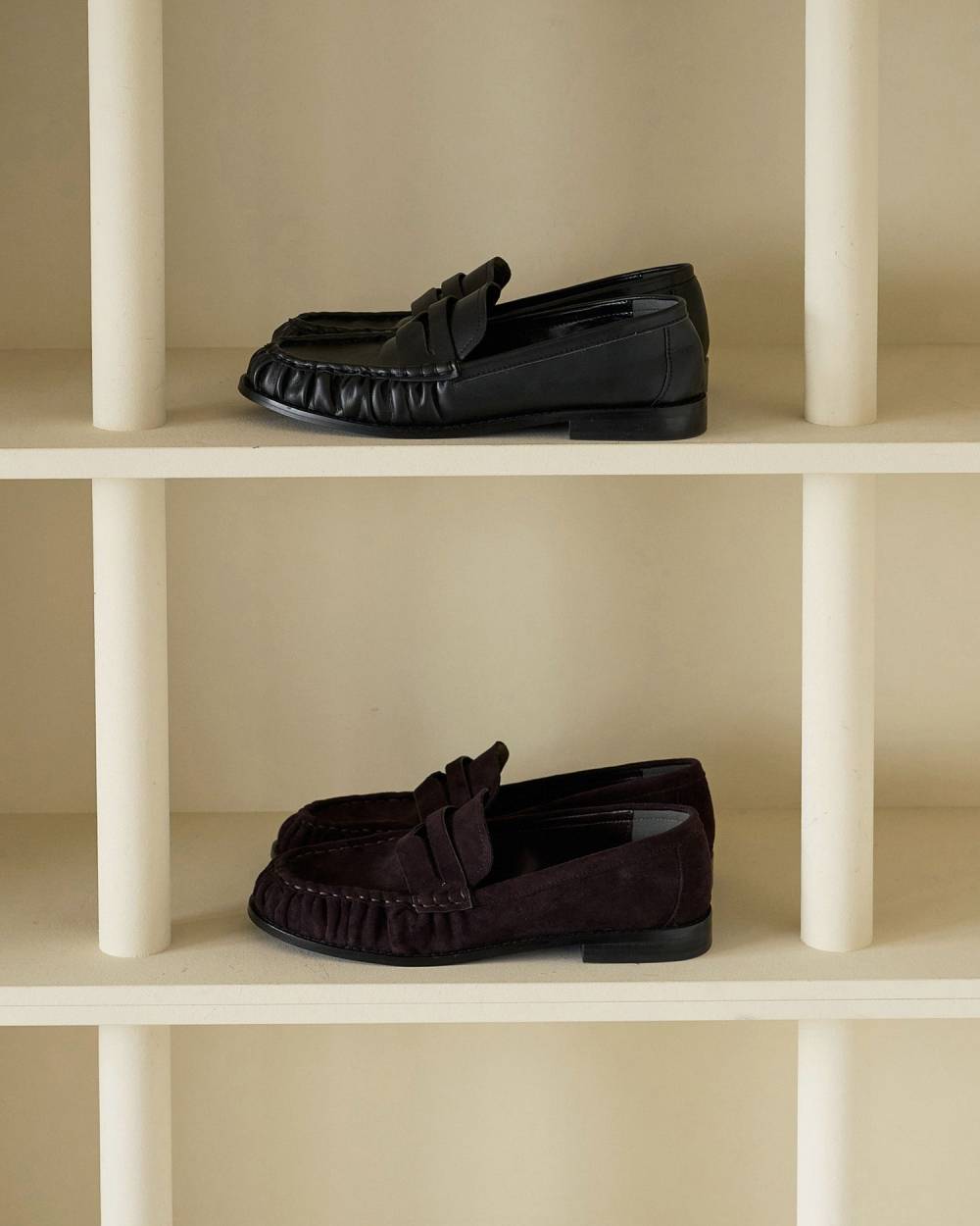 Gather Loafers Gather Loafers,ギャザー ローファー,62621006,ローファー,靴,シューズ,エコレザーローファー,ànuke,アンヌーク,lifes,ライフズ,26ss,26fall,26aw