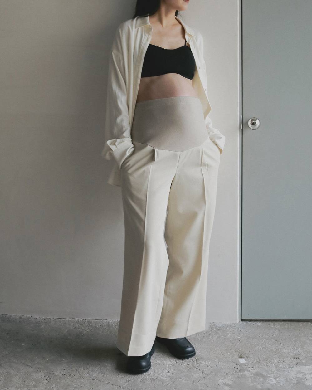 【Reha.】Tuck Wide Pants Tuck Wide Pants,タックワイドパンツ,パンツ,ボトム,リーハ,Reha,anuke,マタニティ,妊婦