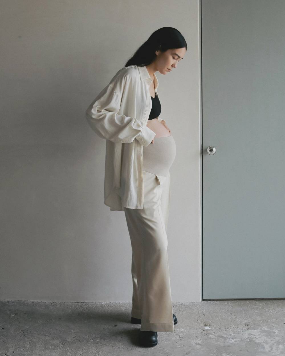 【Reha.】Tuck Wide Pants Tuck Wide Pants,タックワイドパンツ,パンツ,ボトム,リーハ,Reha,anuke,マタニティ,妊婦